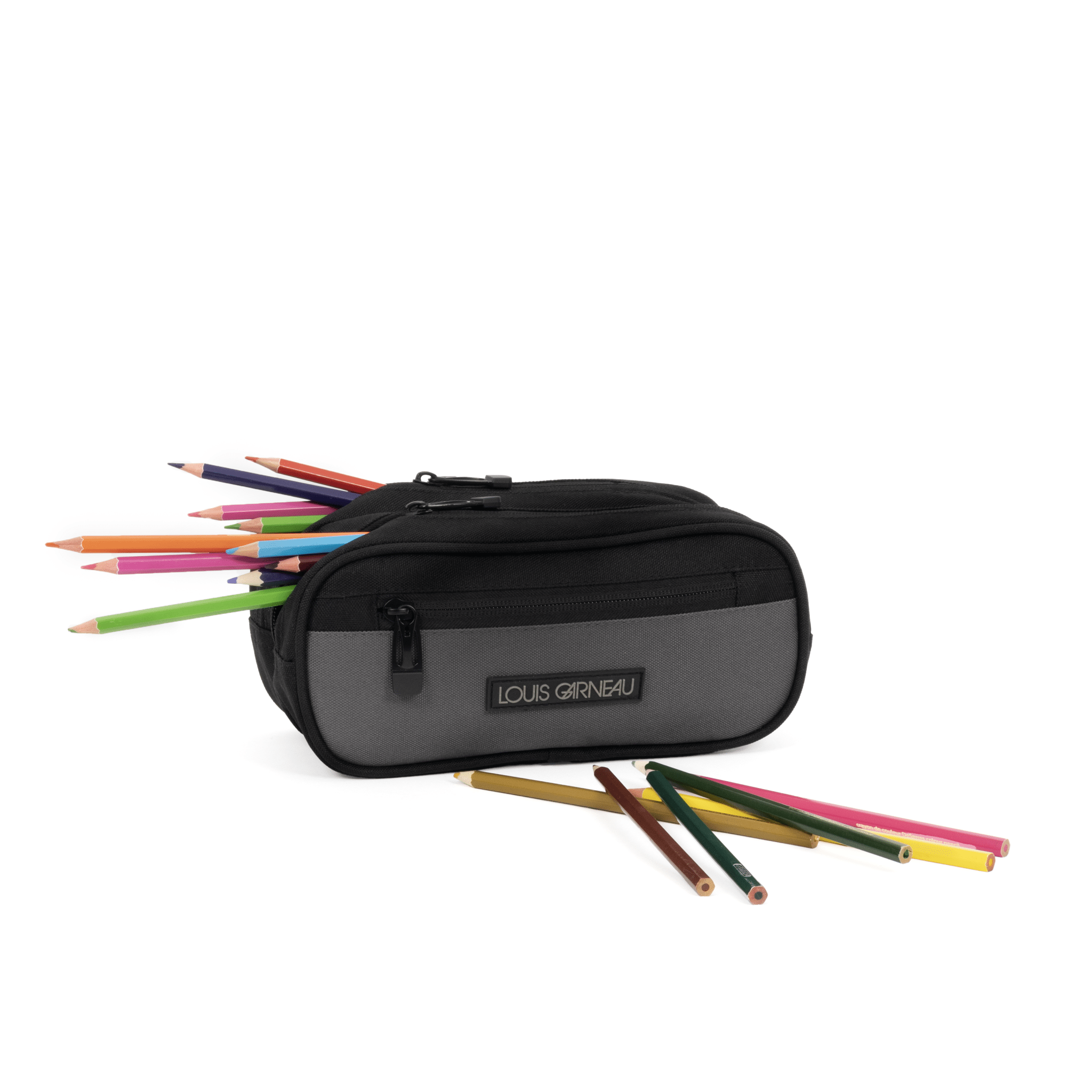 Étui à crayon double Louis Garneau noir et gris - Trippin Store