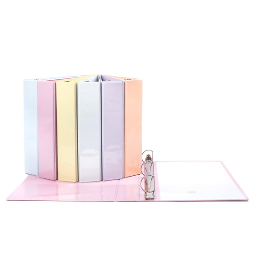 Cartable 1 pouce 1/2 de couleur pastel GEO