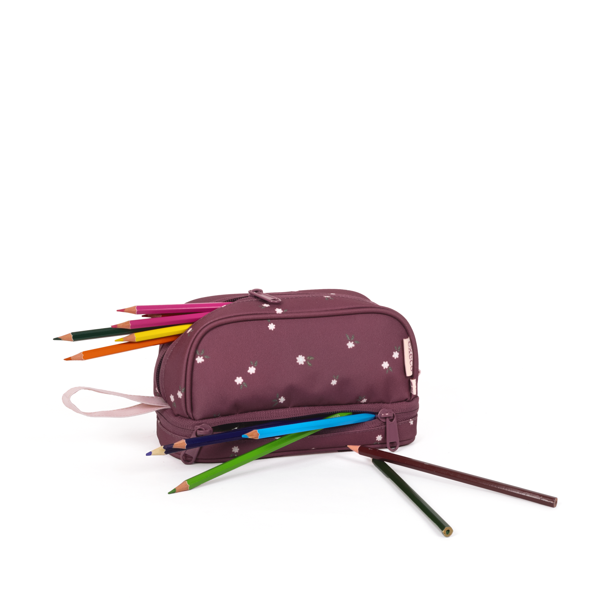 Étui à crayon Execo fleurs rose - Trippin Store
