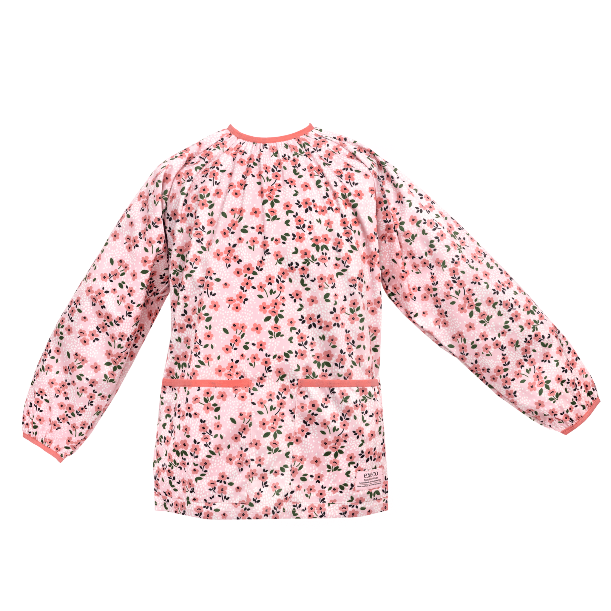 Tablier de peinture 6 à 8 ans Execo fleurs rose - Trippin Store