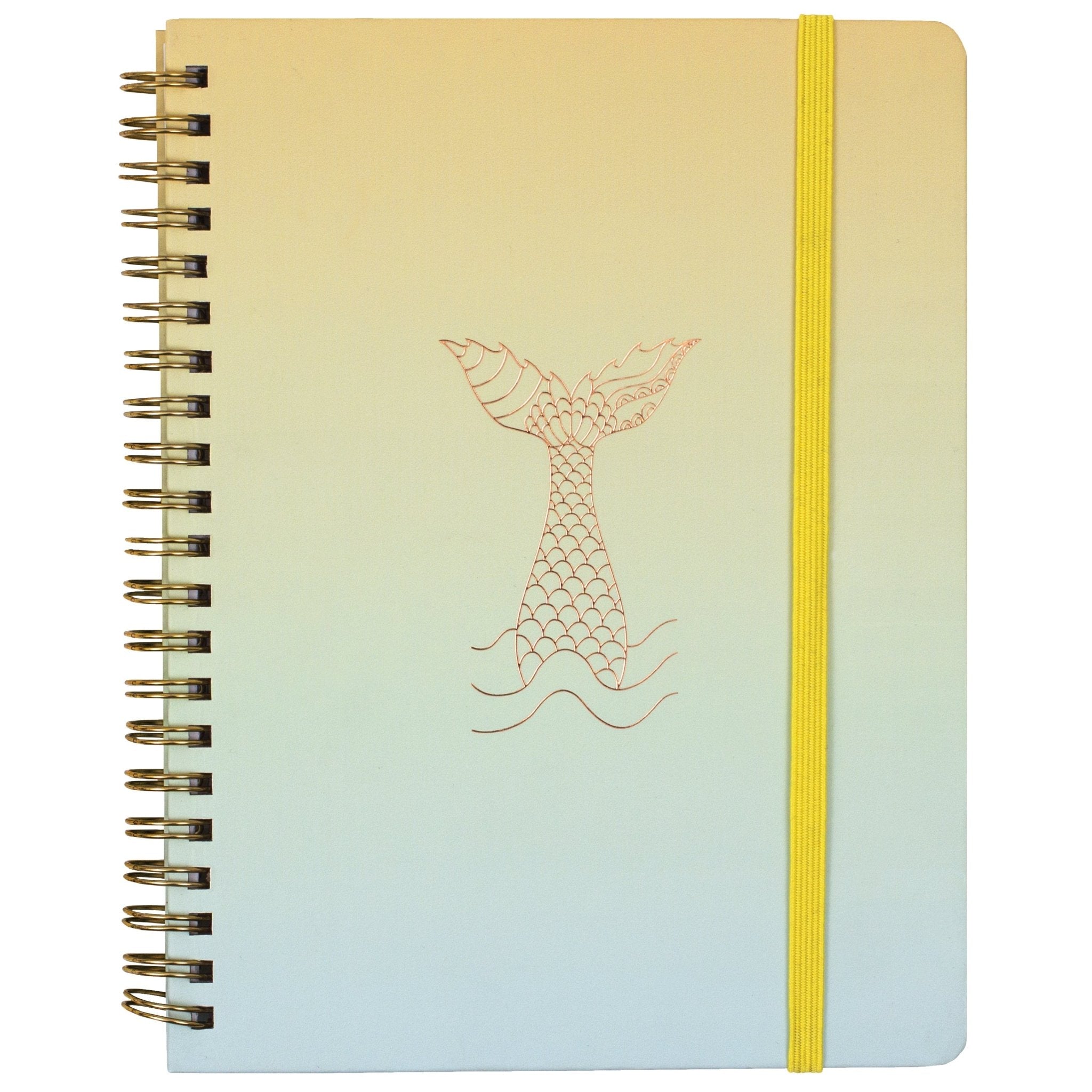 Cahier de note spirale jaune et turquoise GEO - Trippin Store