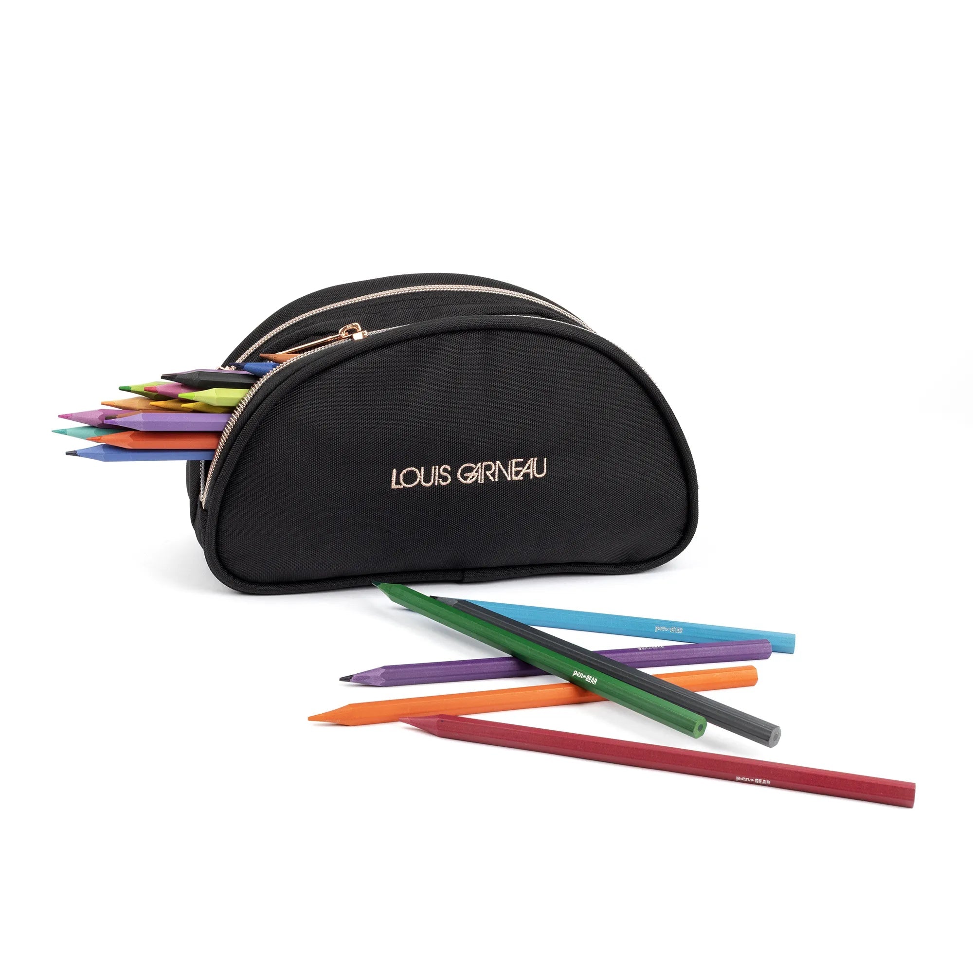 Étui à crayon double Louis Garneau noir et or - Trippin Store