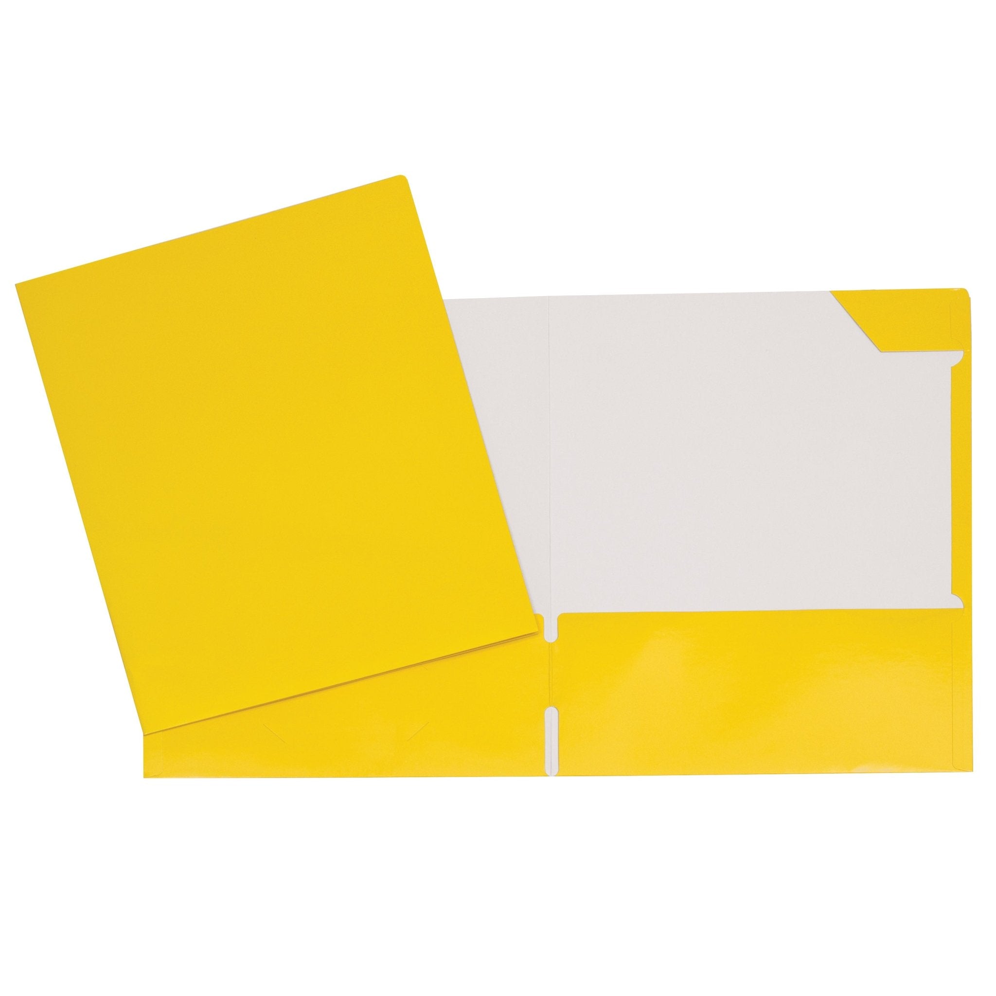 Duo tang de carton laminé jaune avec pochettes GEO - Trippin Store