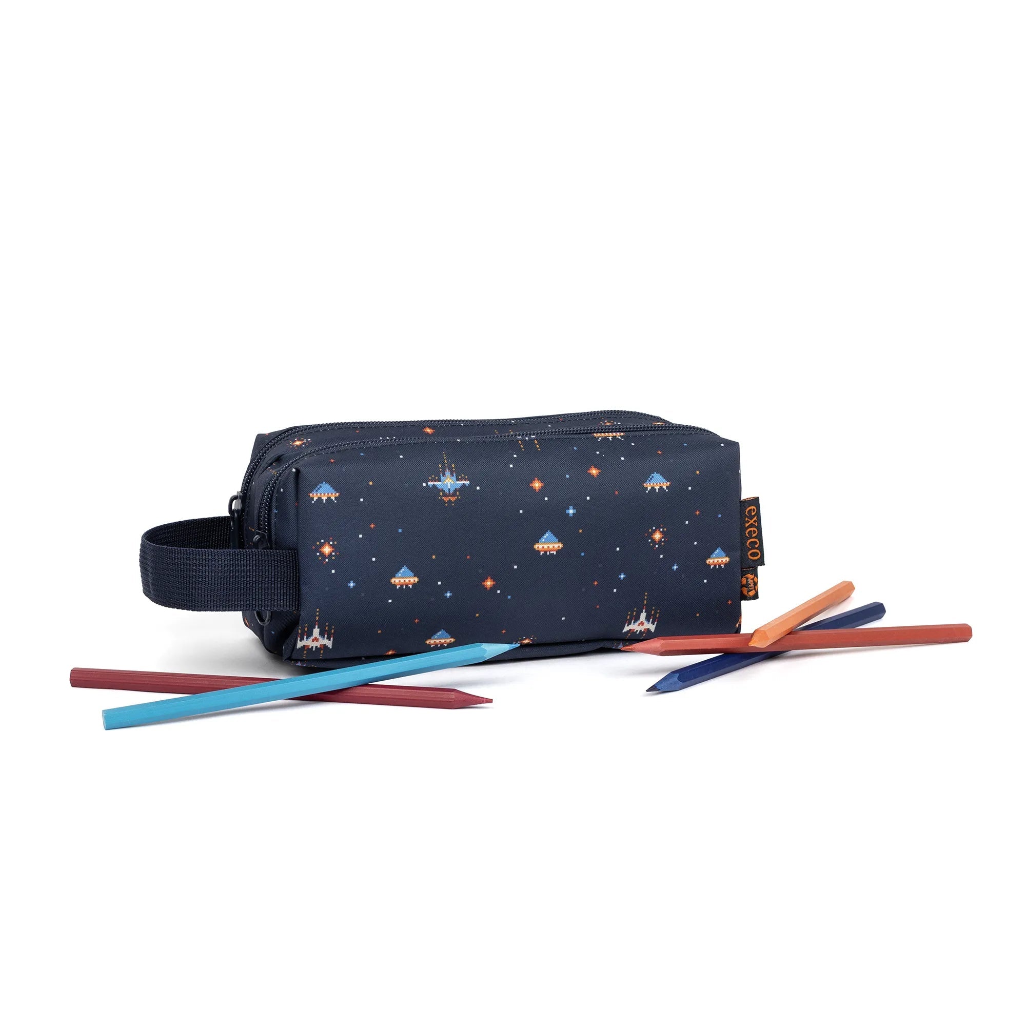 Étui à crayon double Execo fusée rétro - Trippin Store