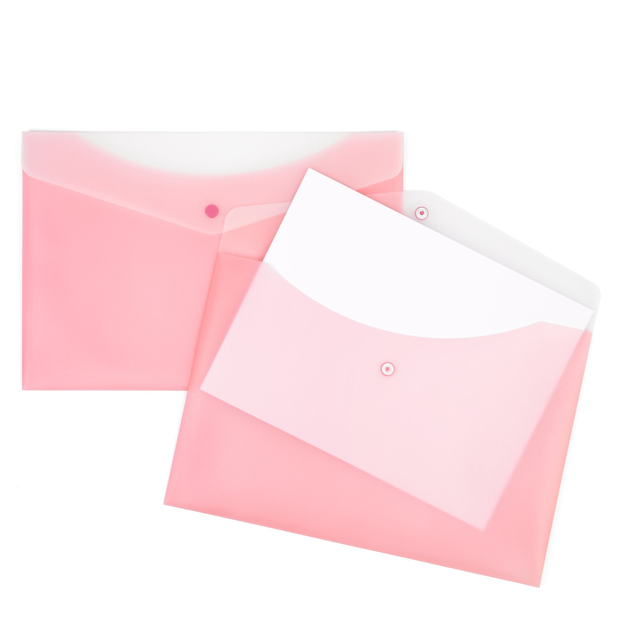 Pochette de plastique rose avec bouton poussoir GEO - Trippin Store