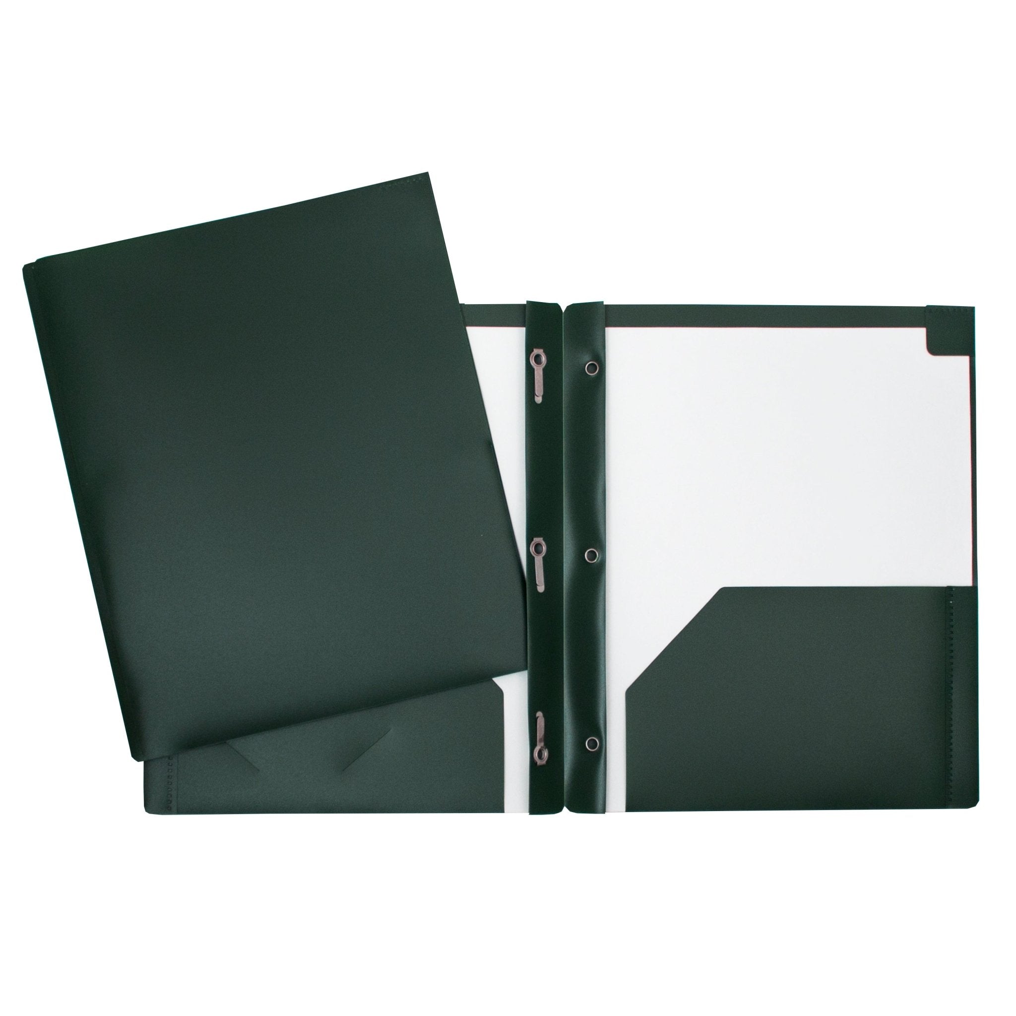 Duo tang de plastique vert avec attaches et pochettes GEO - Trippin Store