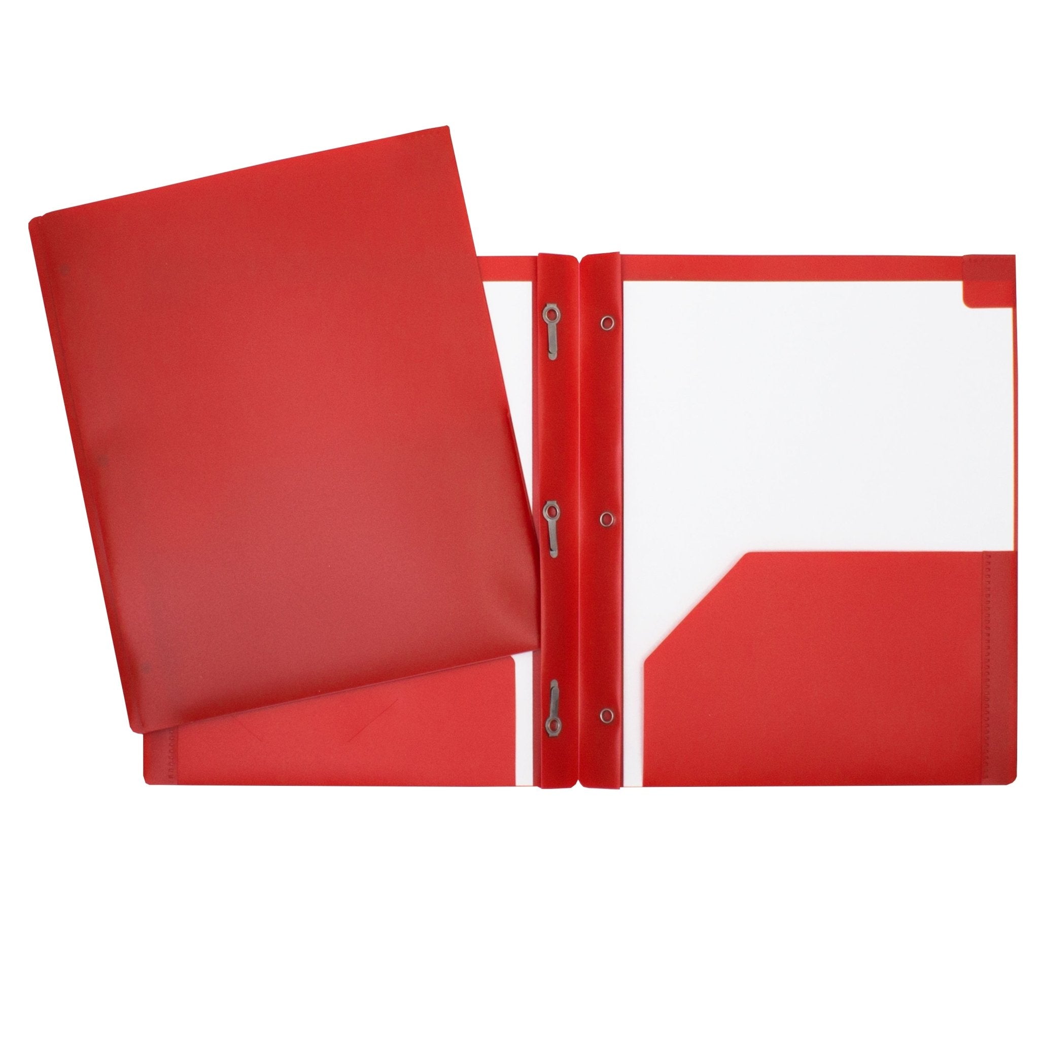 Duo tang de plastique rouge avec attaches et pochettes GEO - Trippin Store