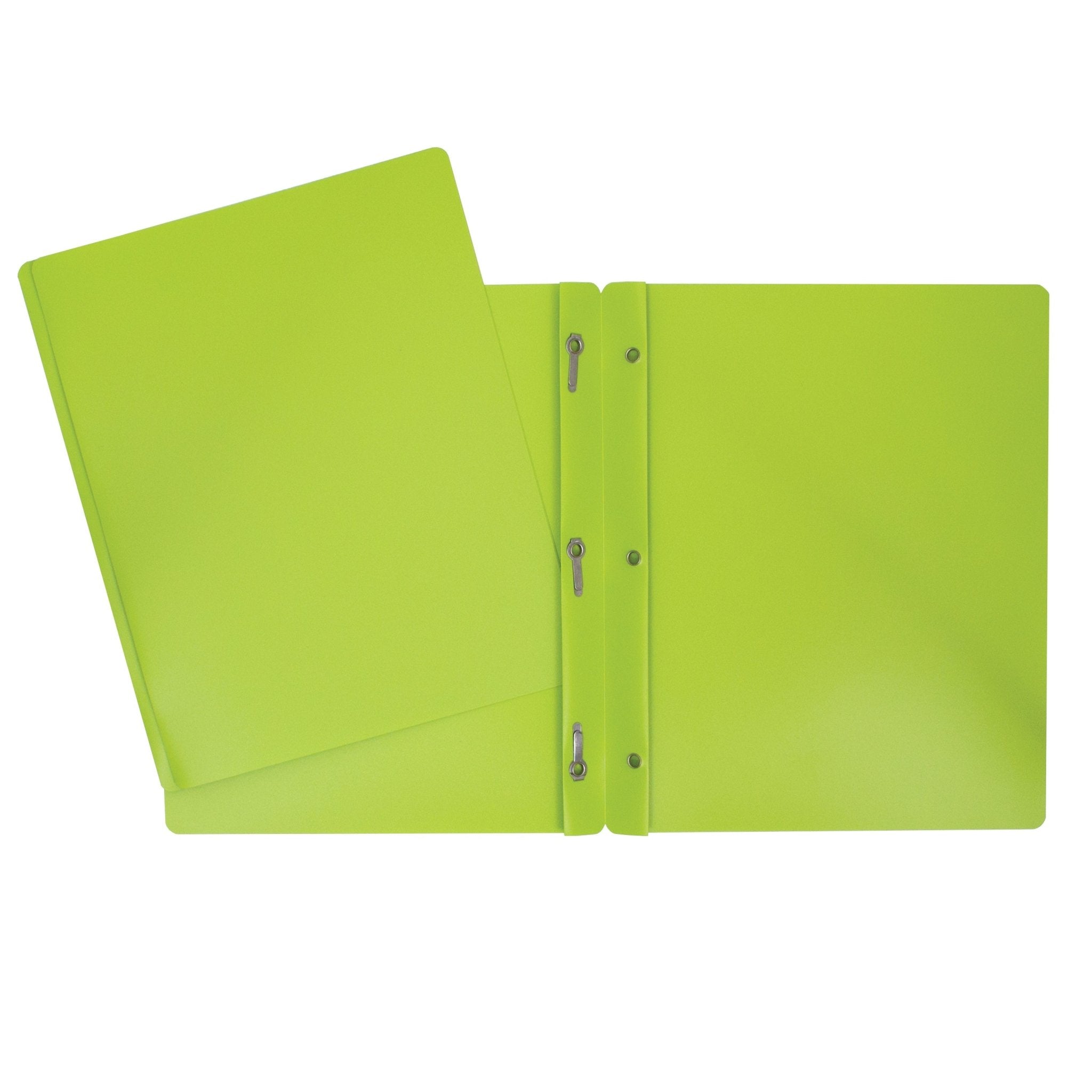 Duo tang de plastique vert pâle avec attaches parisiennes GEO - Trippin Store