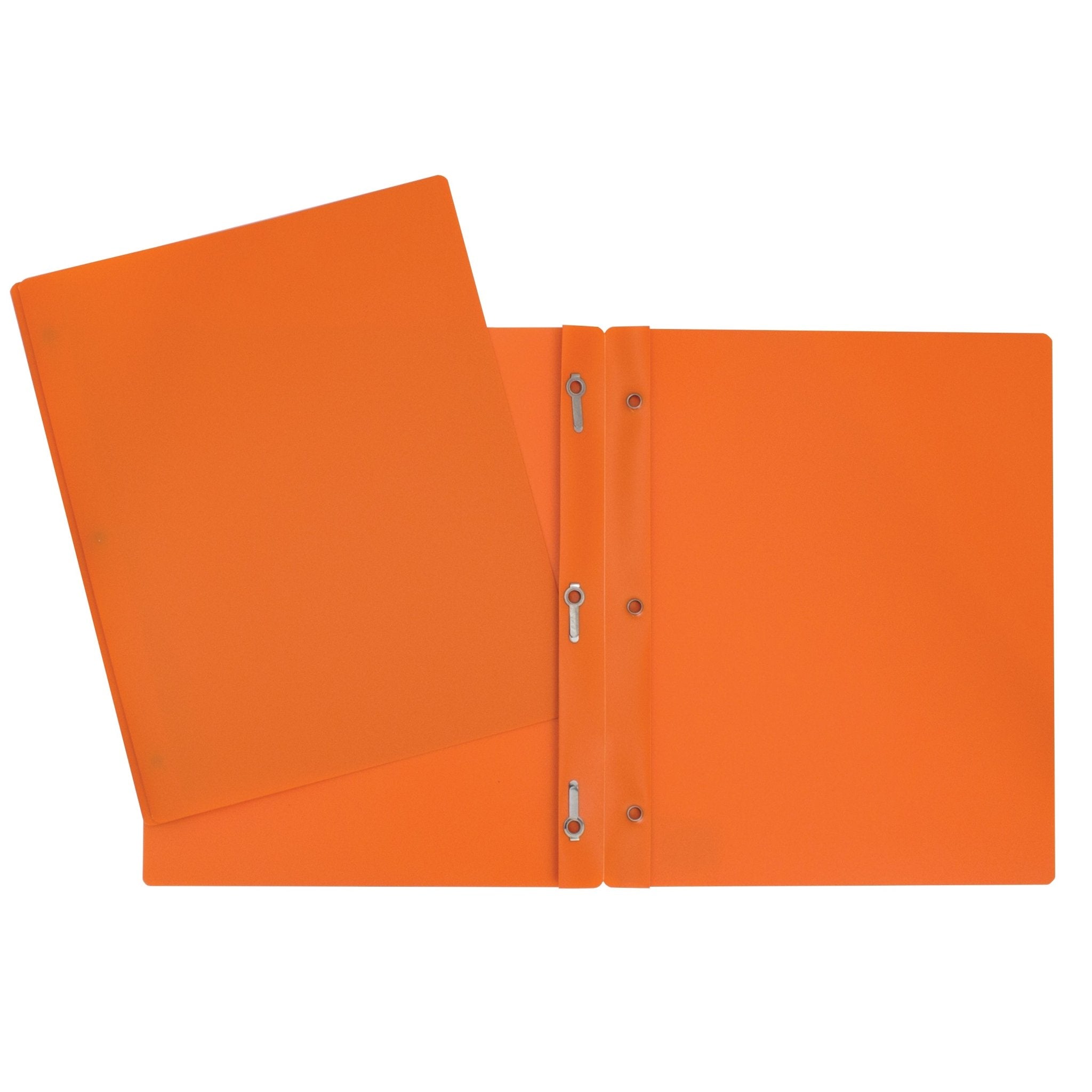 Duo tang de plastique orange avec attaches parisiennes GEO - Trippin Store