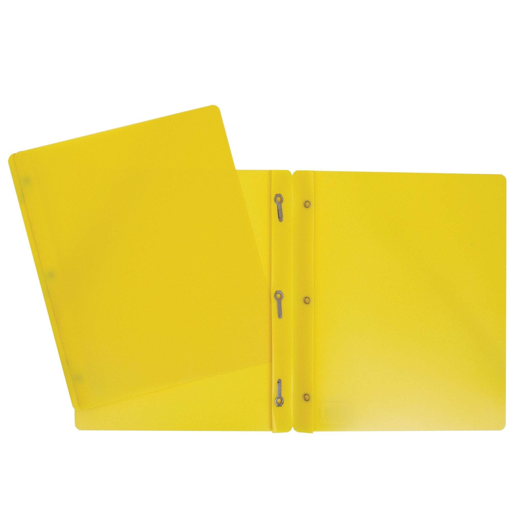 Duo tang de plastique jaune avec attaches parisiennes GEO - Trippin Store