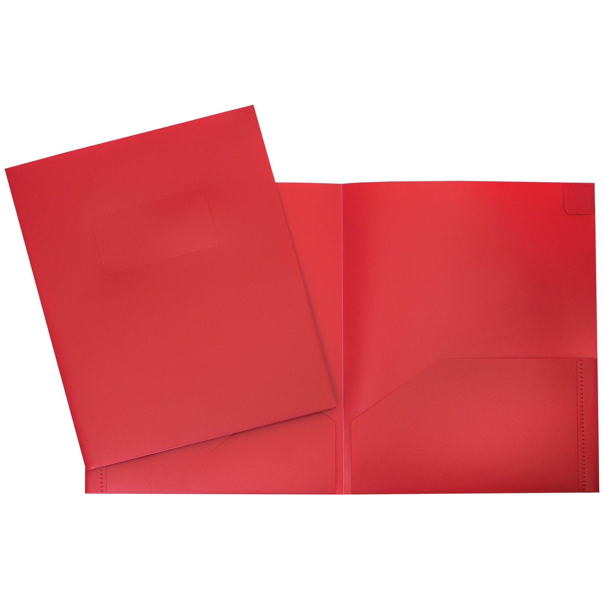 Duo tang de plastique rouge avec pochettes GEO - Trippin Store