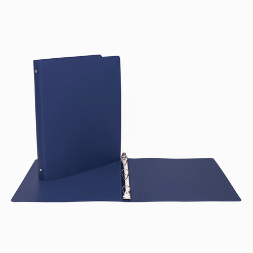 Cartable 1 pouce de plastique flexible bleu GEO